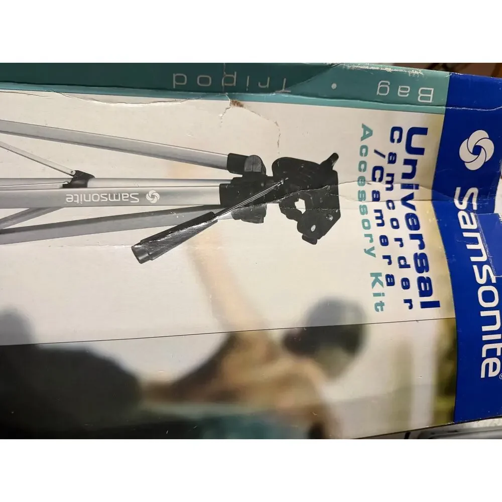 Samsonite Universal Camera Camcorder Tripod 3-Way Pan Head Quick Release w/ Box